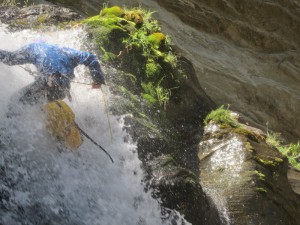 Simon dans la cascade, Camp Creek